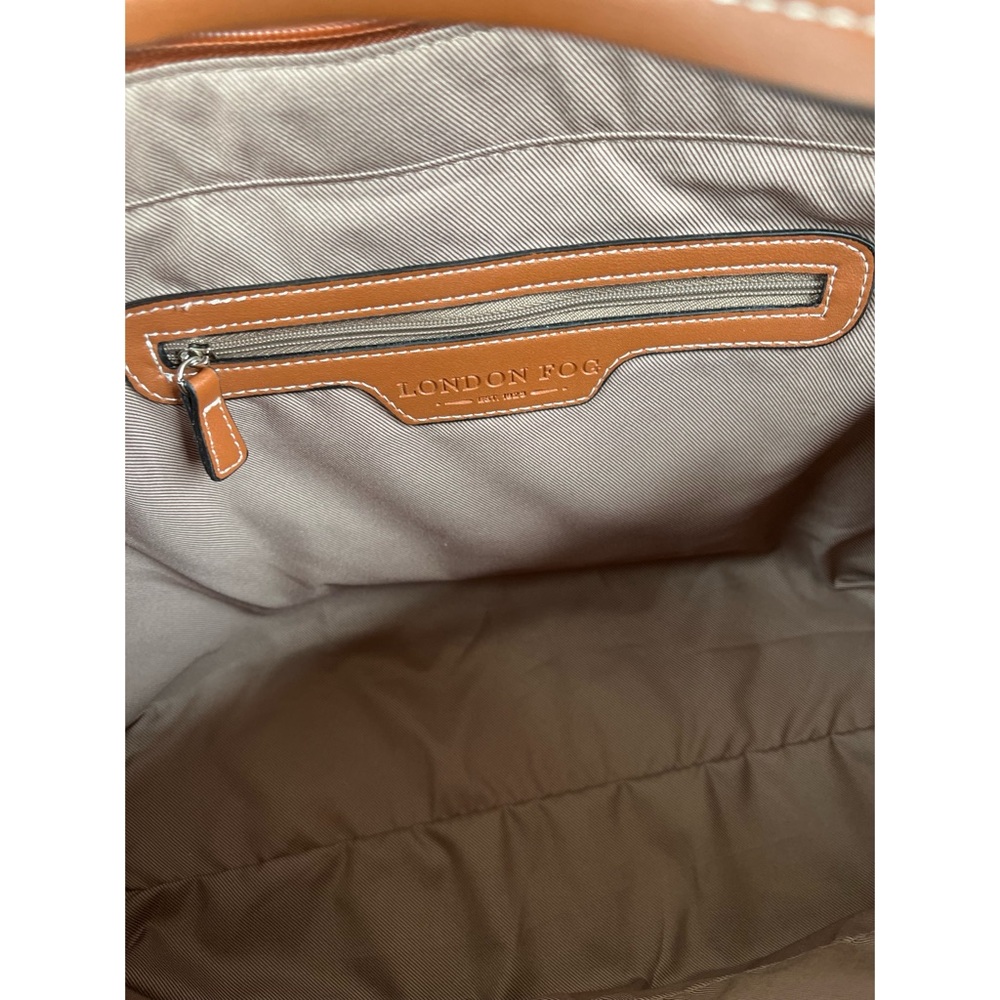 London Fog Black and Tan Tote Bag - Picture 5 of 6
